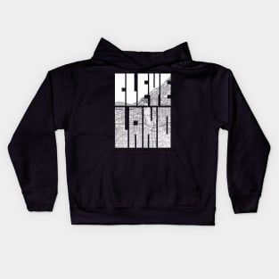 Cleveland, Ohio, USA City Map Typography - Light Kids Hoodie